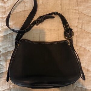 HOBO chocolate brown leather shoulder bag